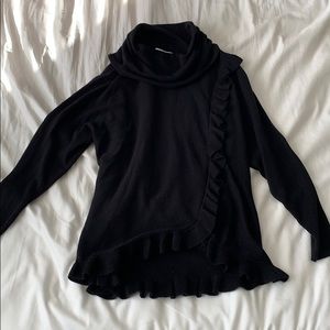 Black cowl neck sweater